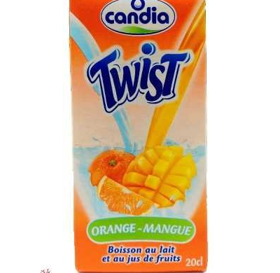 Candia Boisson Au Lait Orange Mangue Twist 20 Cl