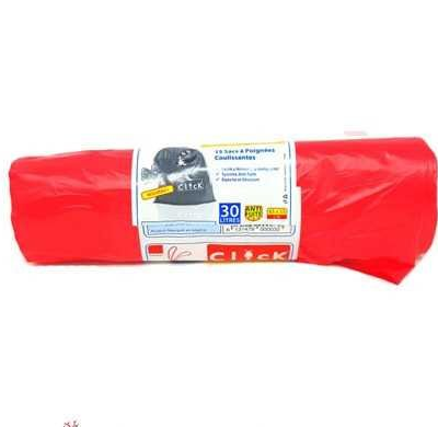 Click Sac Poubelle À Poignées Coulissantes 30 L
