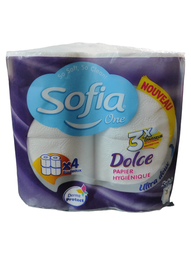 Sofia One Dolce Papier Hygiénique 4 Rouleaux