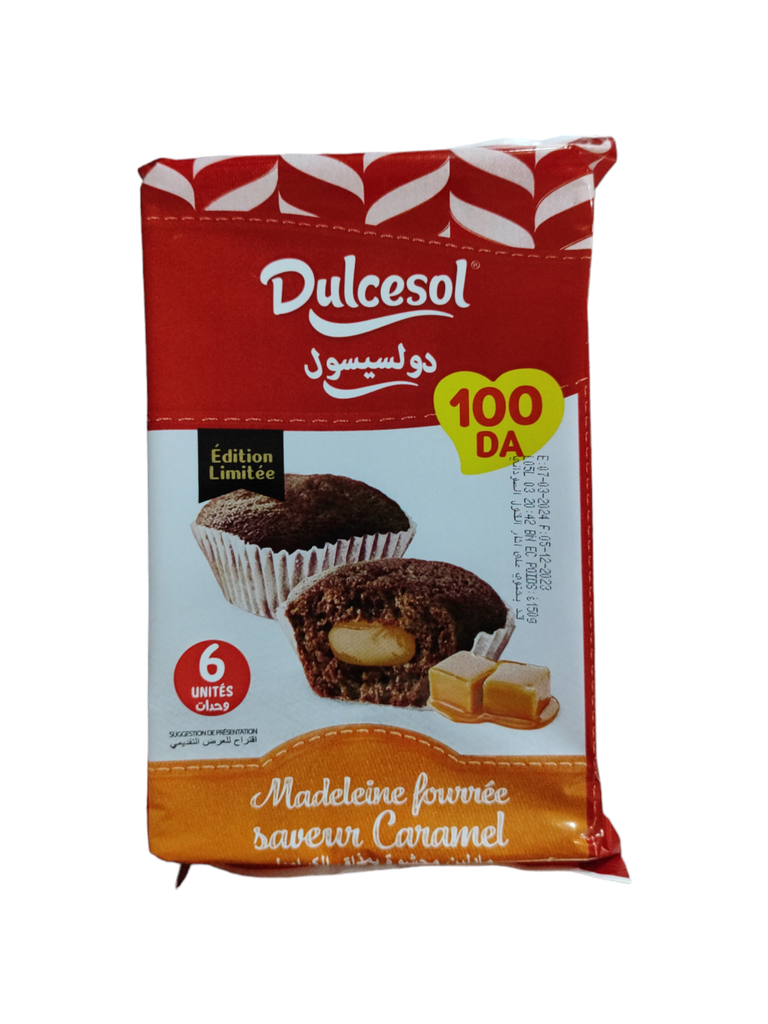 Dulcesol Madeleine Saveur Caramel 6 Piéces