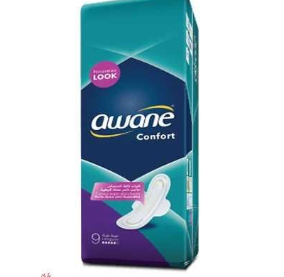 Awane Serviette Hygiénique Confort Longue 9 Serviettes