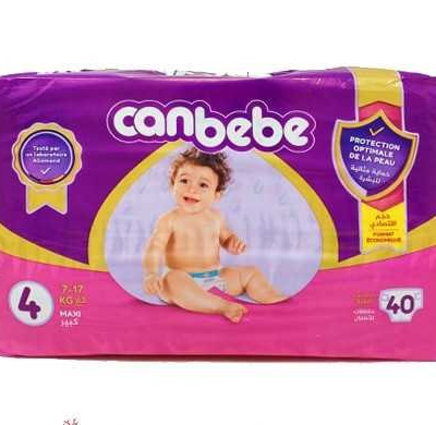 Canbebe Couches Bébé N 04 (7-18 Kg) 40 Couches