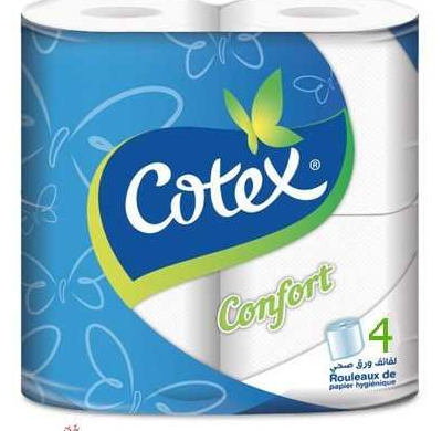Cotex Papier Hygiénique Confort 4 Rouleaux
