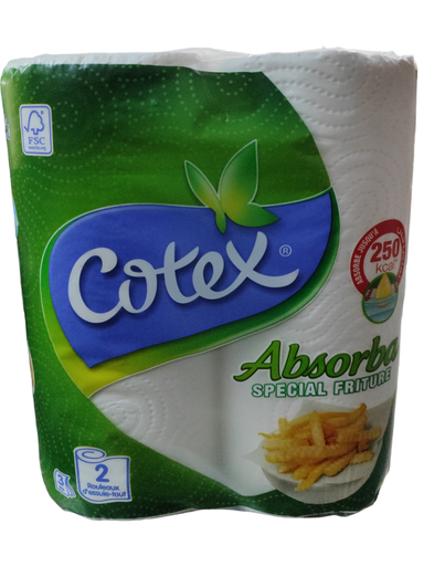 Cotex Essuie Tout Absorba 2 Rouleaux