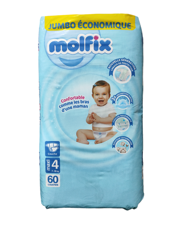 Molfix Couches Bébé N 04 Maxi (7-18) 60 Couches